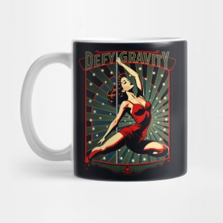 Defy Gravity Retro Pole Dancer Mug